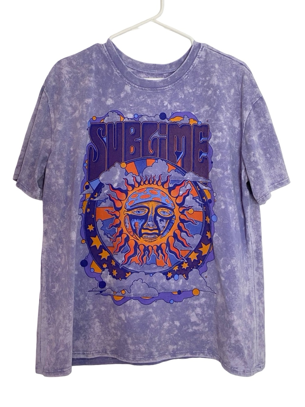 Sublime Band Tee Tshirt Mens Unisex Size XXL Chest 23 Length 26 Purple Tie Dye